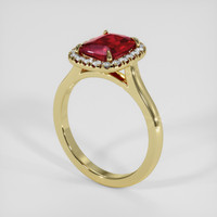 2.01 Ct. Ruby Ring, 18K Yellow Gold 2