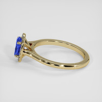 0.88 Ct. Blue Sapphire Ring, 18K Yellow Gold 4
