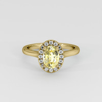 1.56 Ct. Yellow Sapphire Ring, 18K Yellow Gold 1