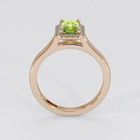 1.11 Ct. Yellowish Green Sapphire Ring, 18K Yellow Gold 3