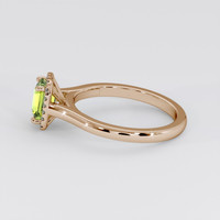 1.11 Ct. Yellowish Green Sapphire Ring, 18K Yellow Gold 4