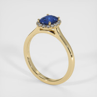1.04 Ct. Blue Sapphire Ring, 18K Yellow Gold 2