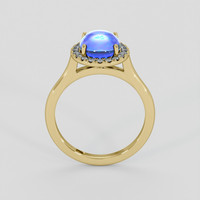 4.30 Ct. Blue Sapphire Ring, 18K Yellow Gold 3