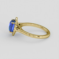 4.30 Ct. Blue Sapphire Ring, 18K Yellow Gold 4