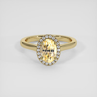 2.20 Ct. Yellow Sapphire Ring, 18K Yellow Gold 1