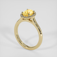 2.20 Ct. Yellow Sapphire Ring, 18K Yellow Gold 2