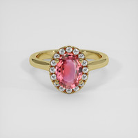 1.51 Ct. Padparadscha Sapphire Ring, 18K Yellow Gold 1