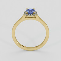 0.57 Ct. Blue Sapphire Ring, 18K Yellow Gold 3