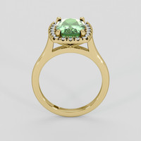 2.97 Ct. Green Sapphire Ring, 18K Yellow Gold 3