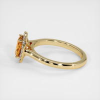 1.09 Ct. Orangish Brown Sapphire Ring, 18K Yellow Gold 4