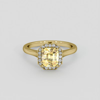 2.14 Ct. Yellow Sapphire Ring, 18K Yellow Gold 1