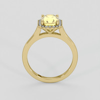 2.14 Ct. Yellow Sapphire Ring, 18K Yellow Gold 3