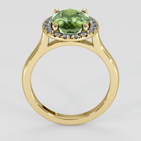 3.03 Ct. Green Sapphire Ring, 18K Yellow Gold 3