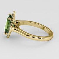 3.03 Ct. Green Sapphire Ring, 18K Yellow Gold 4