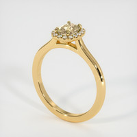 0.60 Ct. Sapphire Ring, 18K Yellow Gold 2