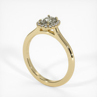 0.60 Ct. Sapphire Ring, 18K Yellow Gold 2