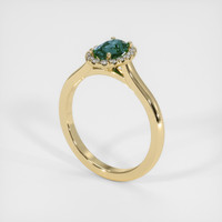 0.67 Ct. Sapphire Ring, 18K Yellow Gold 2