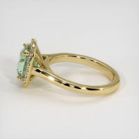 2.89 Ct. Bluish Green Sapphire Ring, 18K Yellow Gold 2