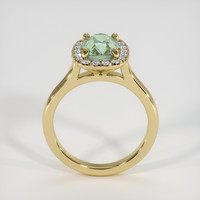 2.89 Ct. Bluish Green Sapphire Ring, 18K Yellow Gold 3