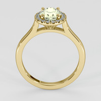 1.44 Ct. Yellowish Green Sapphire Ring, 18K Yellow Gold 3