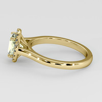 1.44 Ct. Yellowish Green Sapphire Ring, 18K Yellow Gold 4