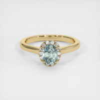 0.80 Ct. Sapphire Ring, 18K Yellow Gold 1