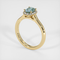 0.80 Ct. Sapphire Ring, 18K Yellow Gold 2