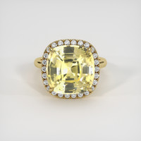 10.63 Ct. Yellow Sapphire Ring, 18K Yellow Gold 1