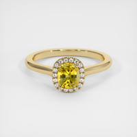 0.92 Ct. Yellow Sapphire Ring, 18K Yellow Gold 1