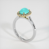 1.24 Ct. Gemstone Ring, 14K Yellow & White 2