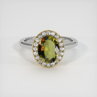 1.73 Ct. Gemstone Ring, 14K Yellow & White 1