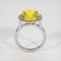 7.00 Ct. Yellow Sapphire Ring, 14K Yellow & White 3