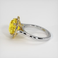 7.00 Ct. Yellow Sapphire Ring, 14K Yellow & White 4
