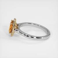 1.09 Ct. Orangish Brown Sapphire Ring, 18K Yellow & White 4