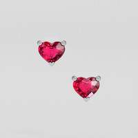<span>1.21</span> <span class="tooltip-light">Ct.Tw.<span class="tooltiptext">Total Carat Weight</span></span> Pinkish Red Ruby Earrings, Platinum 950 1