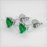 <span>0.75</span>&nbsp;<span class="tooltip-light">Ct.Tw.<span class="tooltiptext">Total Carat Weight</span></span> Emerald  Earring - Platinum 950