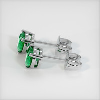 <span>0.75</span>&nbsp;<span class="tooltip-light">Ct.Tw.<span class="tooltiptext">Total Carat Weight</span></span> Emerald  Earring - Platinum 950
