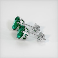 <span>2.55</span>&nbsp;<span class="tooltip-light">Ct.Tw.<span class="tooltiptext">Total Carat Weight</span></span> Emerald Earrings, Platinum 950 3