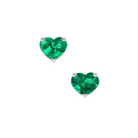 1.07 Ct.Tw. Emerald Earrings, Platinum 950 1