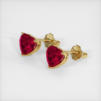 <span>1.12</span>&nbsp;<span class="tooltip-light">Ct.Tw.<span class="tooltiptext">Total Carat Weight</span></span> Ruby Earrings, 14K Yellow Gold 2