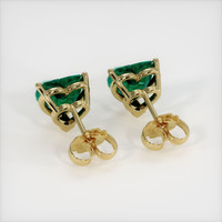 <span>1.29</span>&nbsp;<span class="tooltip-light">Ct.Tw.<span class="tooltiptext">Total Carat Weight</span></span> Emerald Earrings, 18K Yellow Gold 4