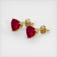 0.98 Ct.Tw. Ruby Earrings, 18K Yellow Gold 2