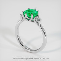 1.61 Ct. Emerald Ring, Platinum 950 2