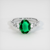 1.43 Ct. Emerald Ring, Platinum 950 1