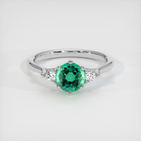 1.20 Ct. Emerald Ring, Platinum 950 1