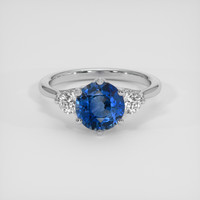 2.21 Ct. Blue Sapphire Ring, Platinum 950 1