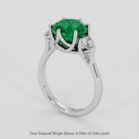4.36 Ct. Emerald Ring, Platinum 950 2