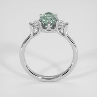 1.63 Ct. Bluish Green Sapphire Ring, Platinum 950 3
