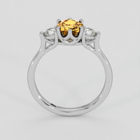 1.64 Ct. Yellowish Brown Sapphire Ring, Platinum 950 3