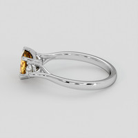 1.64 Ct. Yellowish Brown Sapphire Ring, Platinum 950 4